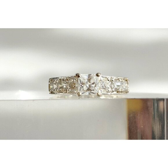 Cocktail Style Multi CZ Gemstone 925 Sterling Silver Vintage Ring - sz 6.75 - Picture 1 of 16